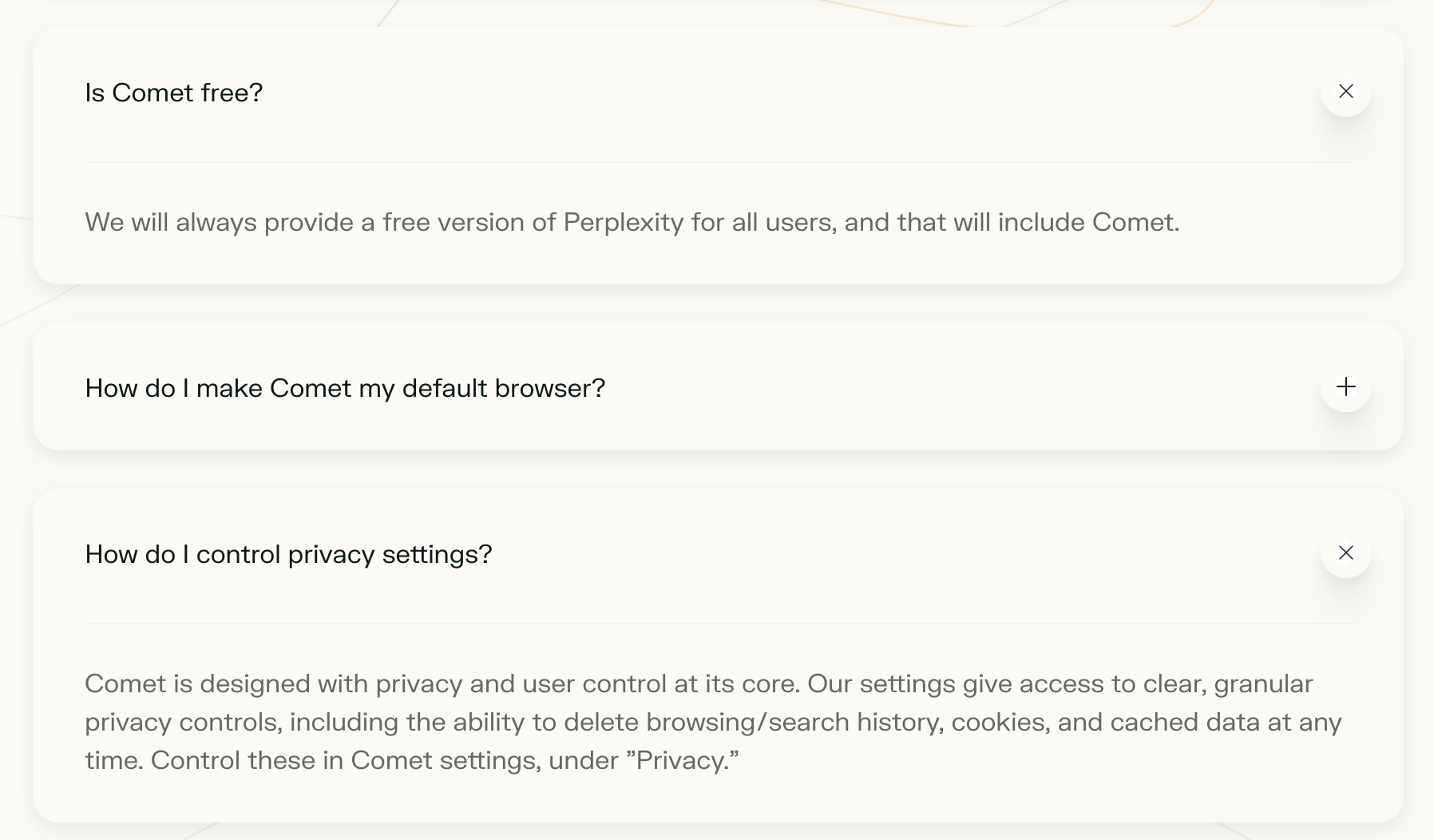 Perplexity Comet pricing and privacy